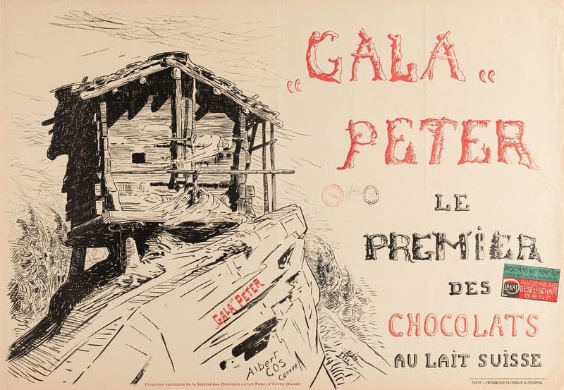 Gala Peter – Le premiér des chocolats au lait suisse (circa 1904) as a canvas print