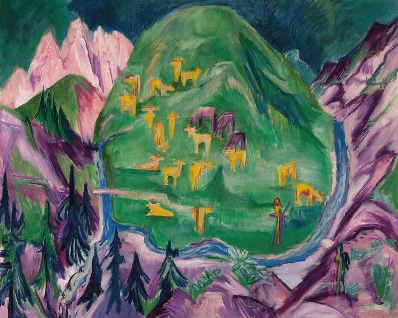Galtviehweide (1918-1919) as a canvas print