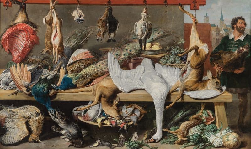 Game Market (1630s) as a canvas print