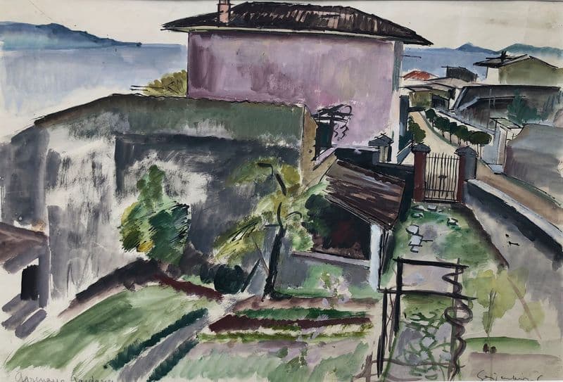 Gargnano am Gardasee (before 1946) as a canvas print