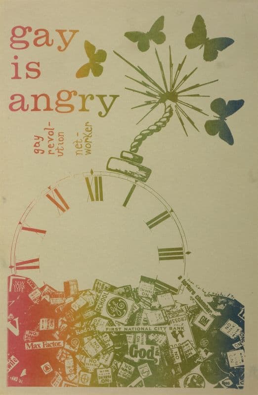 Gay is angry, gay revolution networker as a canvas print