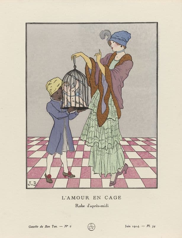 L’amour en cage, Robe d’après-midi as a canvas print