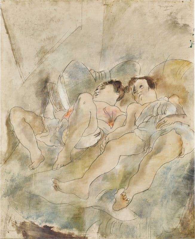 Geneviève et Loulou as a canvas print
