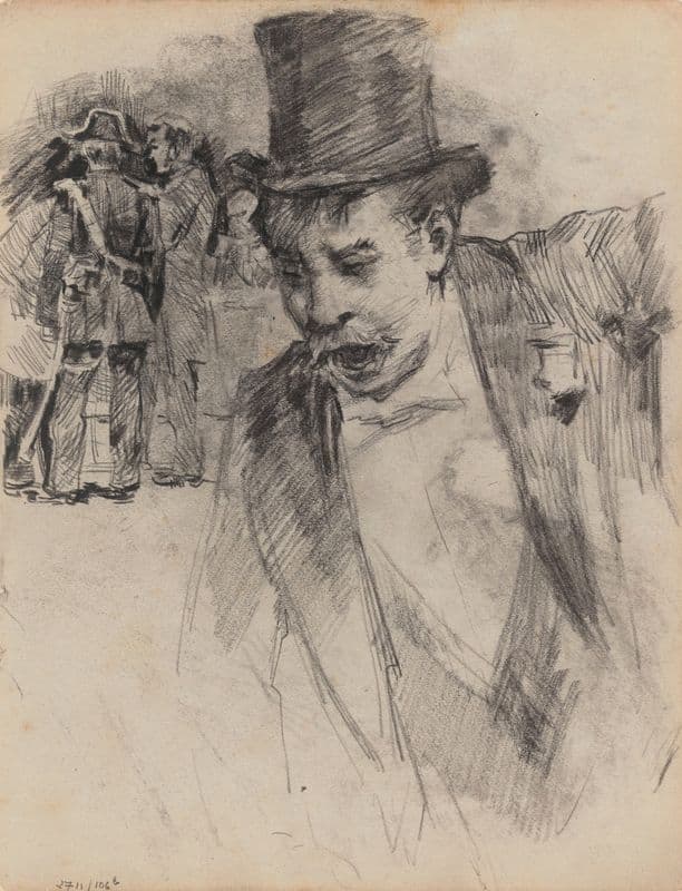 Gentleman in Top Hat as a canvas print