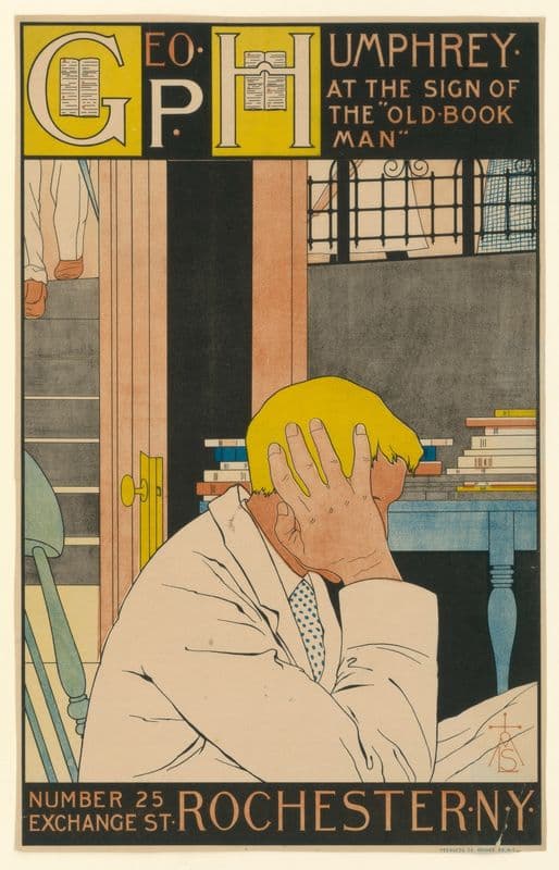 Geo P. Humphrey. At the Sign of the ‘Old Book Man’ as a canvas print