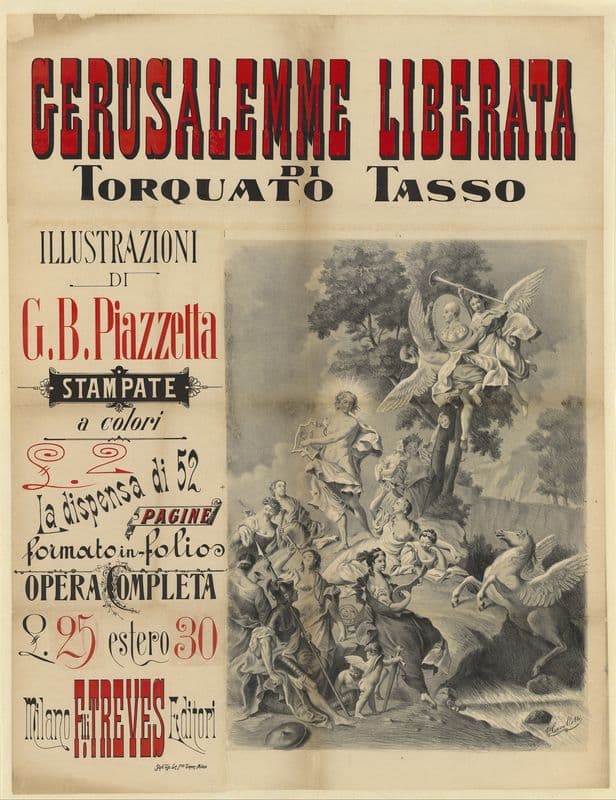 Gerusalemme liberata La Jerusalem délivrée di Torquato Tasso (1870-1890) as a canvas print