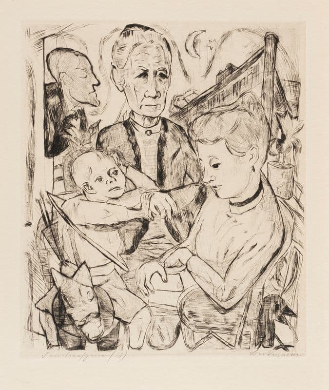 Gesichter Pl.01 (1914-1918) as a canvas print