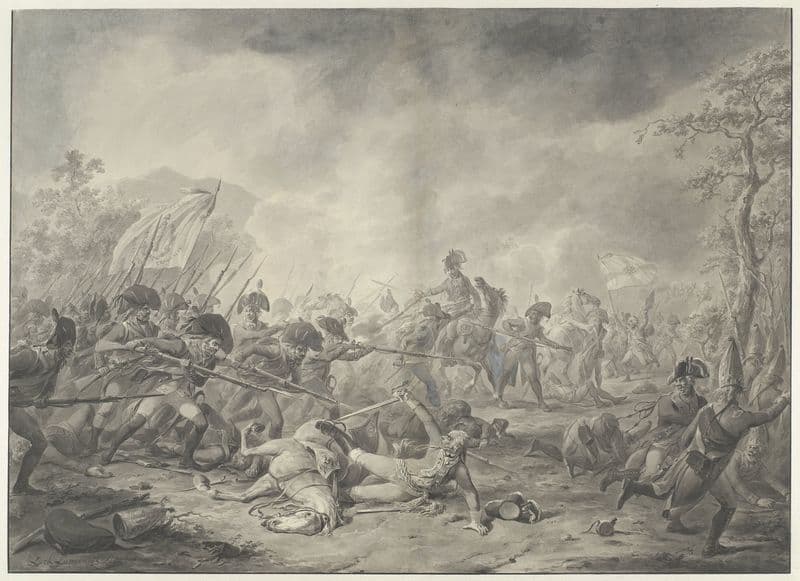 Gevangenneming van de Russische generaal Hermann tijdens de slag bij Bergen, 1799 (c. 1799 - c. 1805) as a canvas print