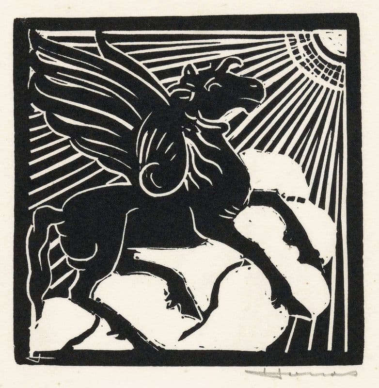 Gevleugeld paard as a canvas print
