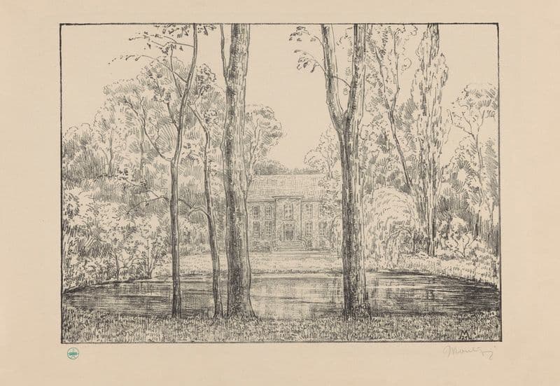 Gezicht op het landhuis van buitenplaats Cromvliet Cromvliet as a canvas print
