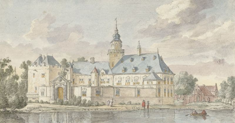 Gezicht op kasteel Nijenrode as a canvas print