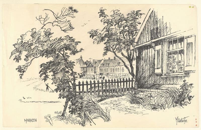 Gezicht te Marken as a canvas print