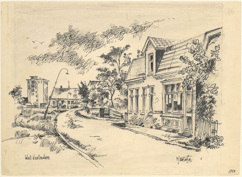 Gezicht te West-Knollendam. (1950-1960) as a canvas print