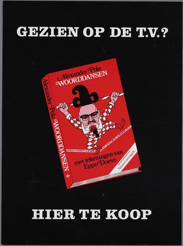 Gezien op de t.v.; Alexander Pola; woorddansen; hier te koop as a canvas print