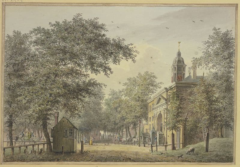 Gezigt langs de Utregse Poord na de Hoogensluys tot Amsterdam as a canvas print