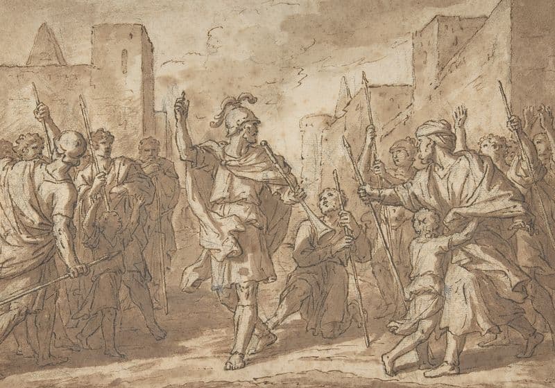 Gideon Gathering His Army, Scene from the Book of Judges (18th century) as a canvas print