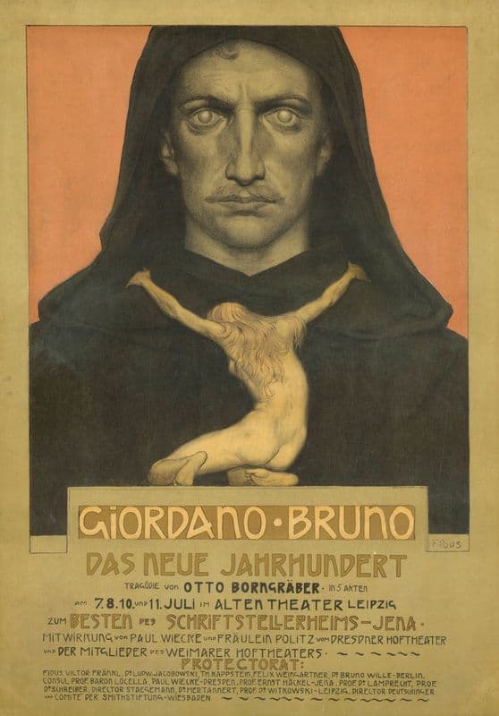 Giordano Bruno, Tragödie von Otto Borngräber as a canvas print
