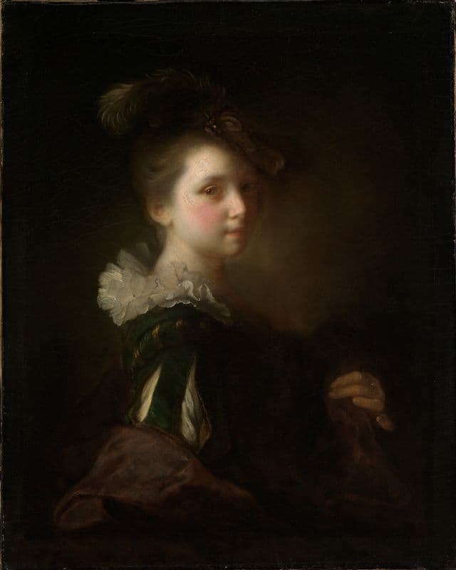 Girl in Spanish costume (ca 1730) as a canvas print