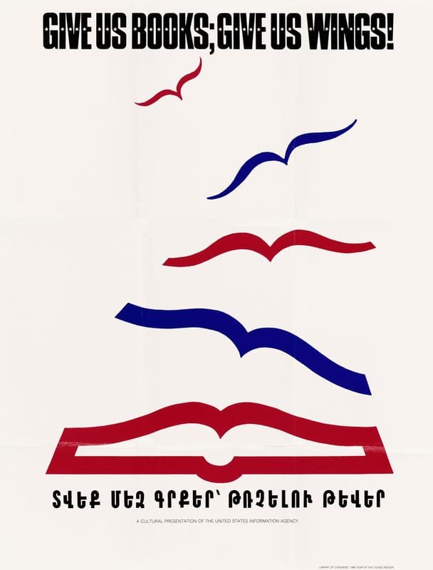 Give Us Books: Give Us Wings! as a canvas print