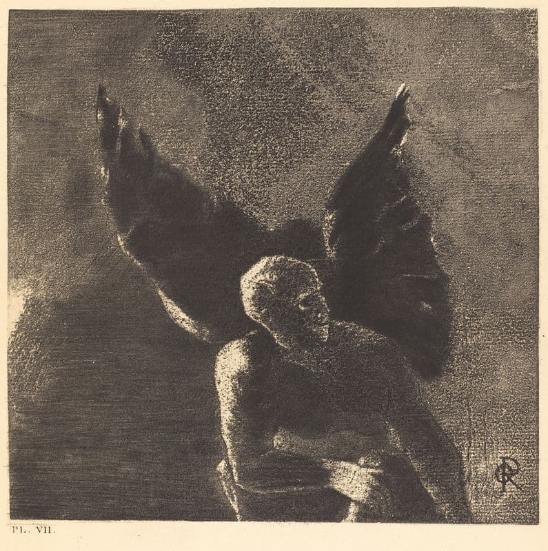 Gloire et louange a toi, satan, dans les hauteurs du ciel ou tu regnas, et dans les profondeurs de l’enfer, ou vaincu, tu reves en silence! as a canvas print