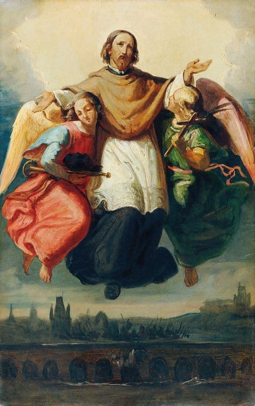 Glorie des heiligen Johannes von Nepomuk as a canvas print