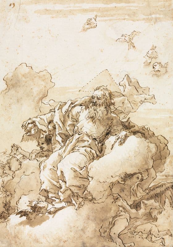 God the Father with Symbol of the Trinity (1758 or after) as a canvas print