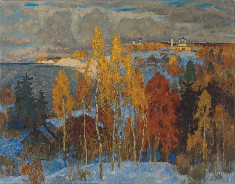 Golden autumn as a canvas print