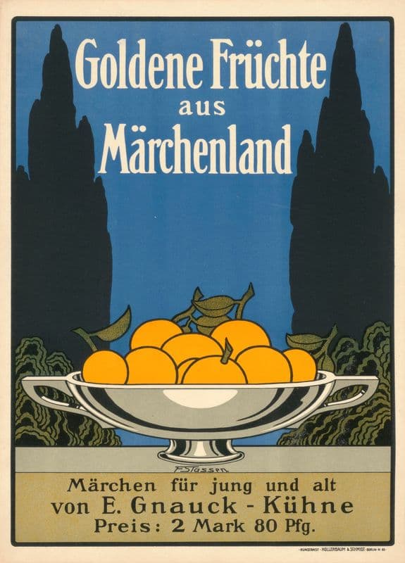 Goldene Früchte aus dem Märchenland. Märchen von E. Gnauck-Kühne as a canvas print