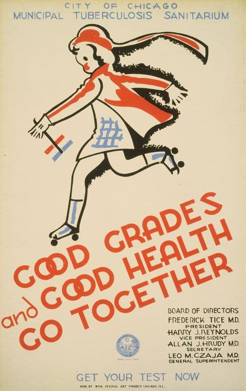 Good grades and good health go together (1936-1939) as a canvas print