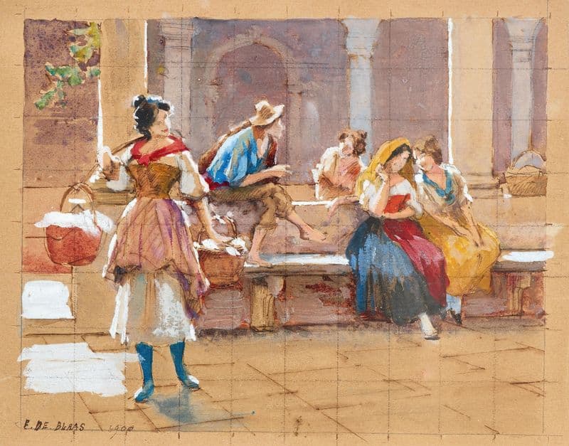 Gossip (Study for ‘il Pettegolezzo’) as a canvas print