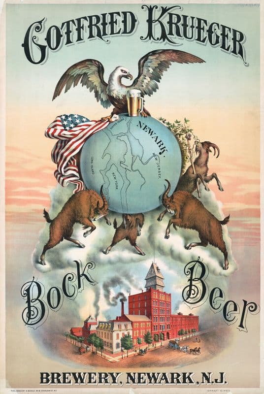 Gotfried Kruger brewery, Newark, N.J., Bock beer as a canvas print