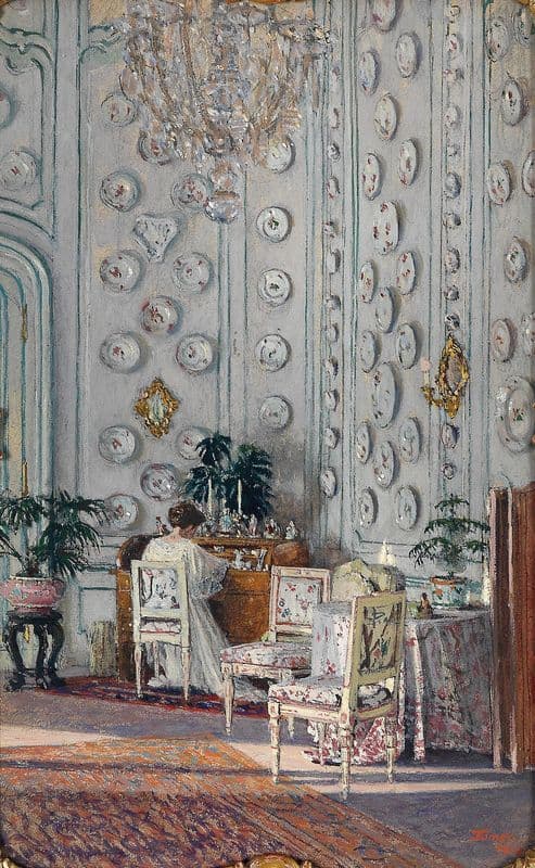 Gräfin Gisela Kinsky im Porzellanzimmer as a canvas print