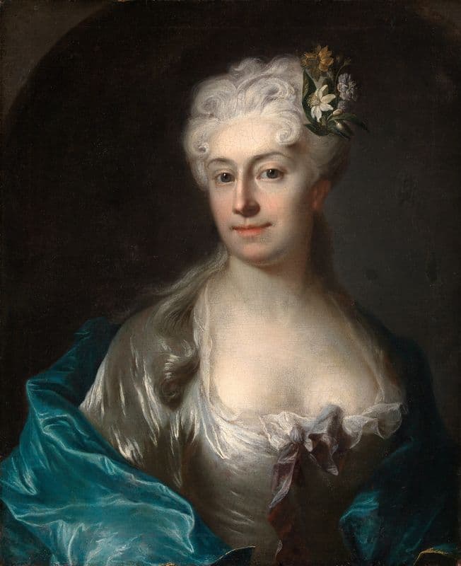 Gräfin Maria Magdalena von Dönhoff, geb. Gräfin Bielinska (ca 1718) as a canvas print