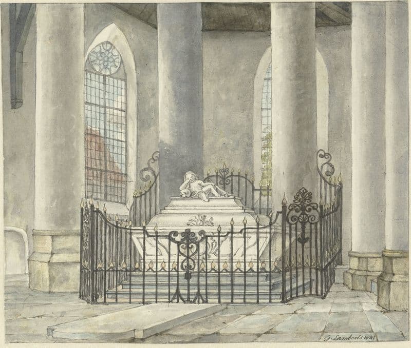 Grafmonument van Catharina Alida van der Dussen, in een kerk te Culemborg as a canvas print