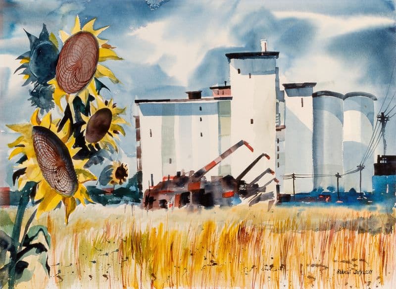 Grain Elevator, Kansas as a canvas print