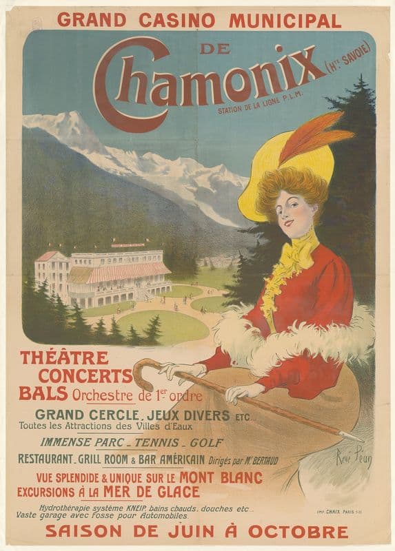 Grand Casino municipal de Chamonix as a canvas print