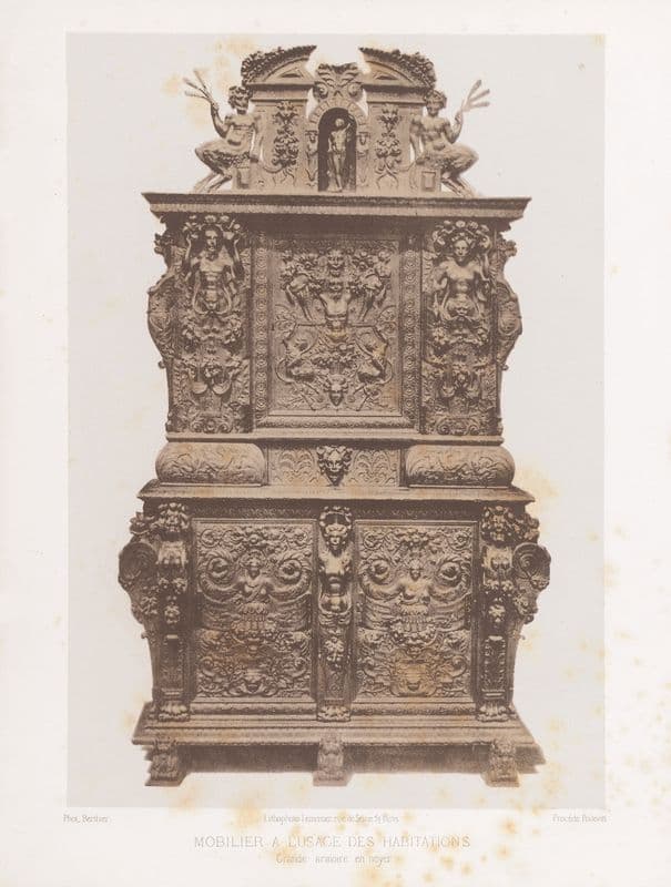 Grande armoire en noyer (1859-1864) as a canvas print