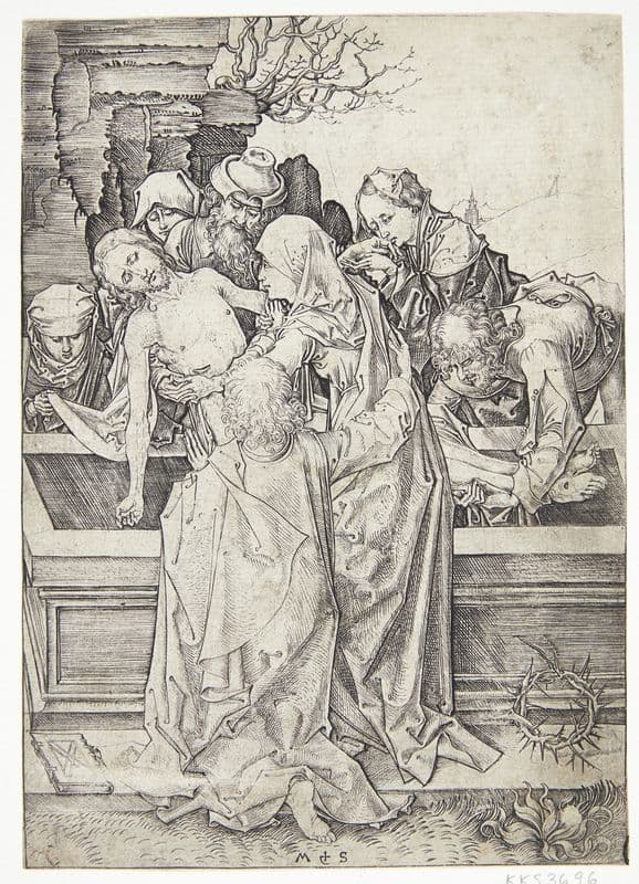 Gravlæggelsen as a canvas print