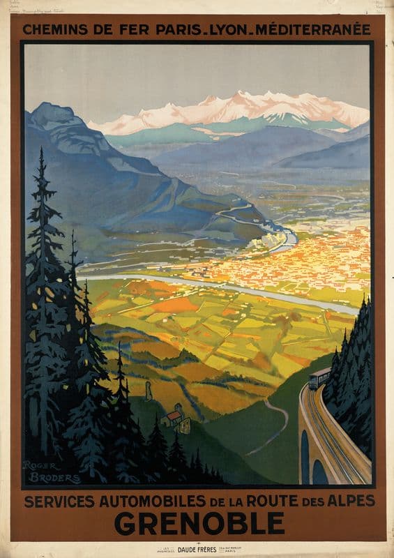 Grenoble. Services automobiles de la route des Alpes as a canvas print