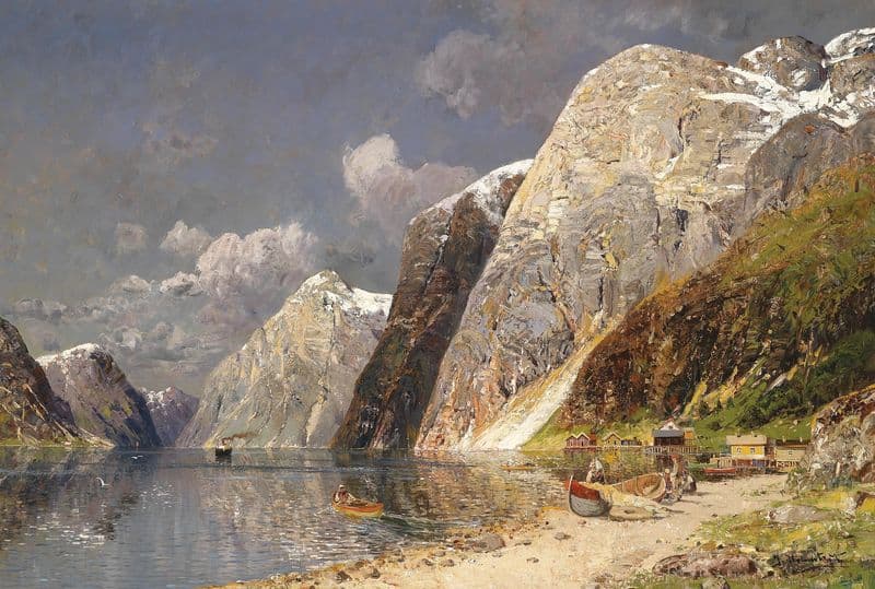 Grosse Fjordlandschaft as a canvas print