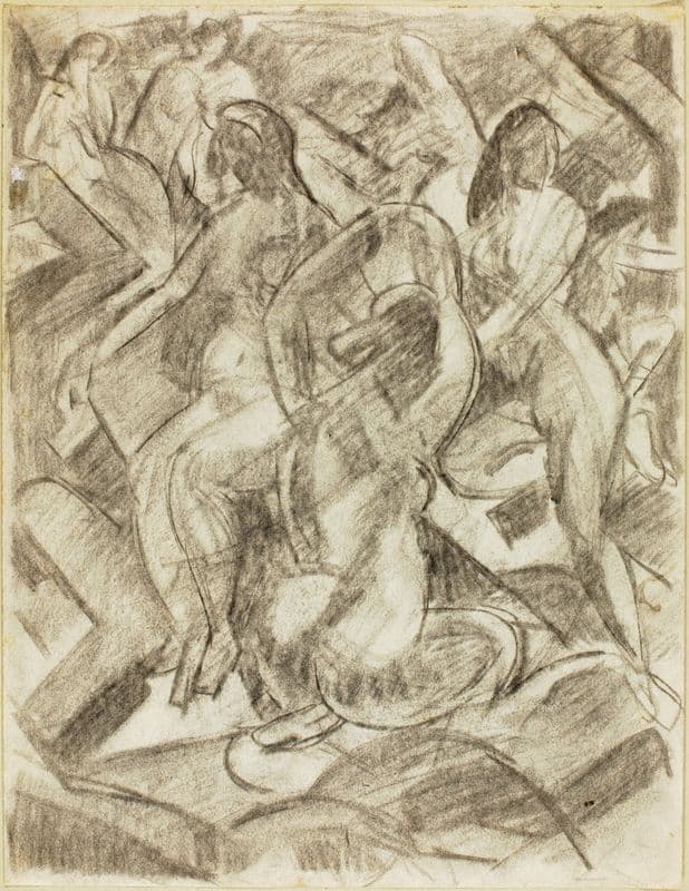 Group of Female Nudes as a canvas print