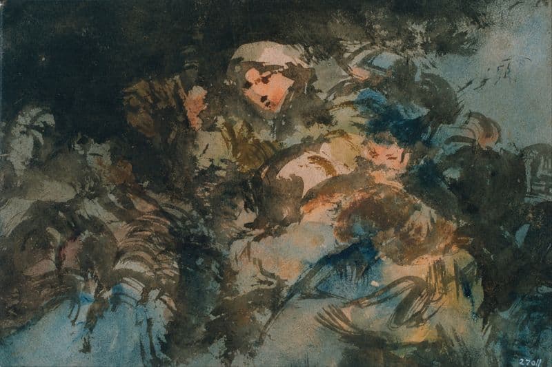 Group of Witches (from 1850 until 1860) as a canvas print