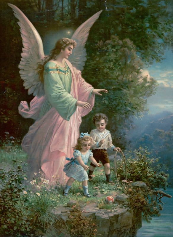 Guardian angel as a canvas print