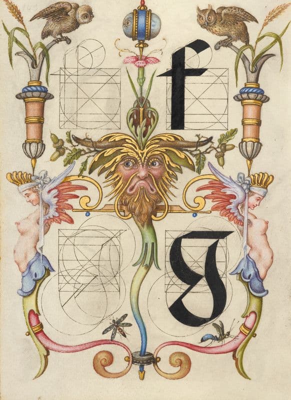 Guide for Constructing the Letters f and g (1561–1596) as a canvas print
