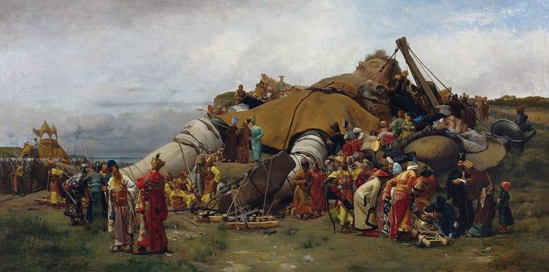 Gulliver And The Lilliputians as a canvas print