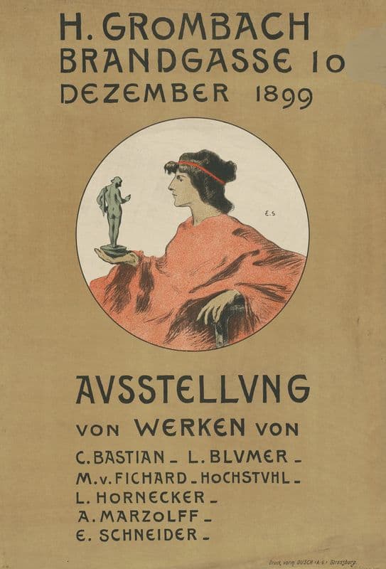 H. Grombach Ausstellung von Werken Dezember 1899 as a canvas print