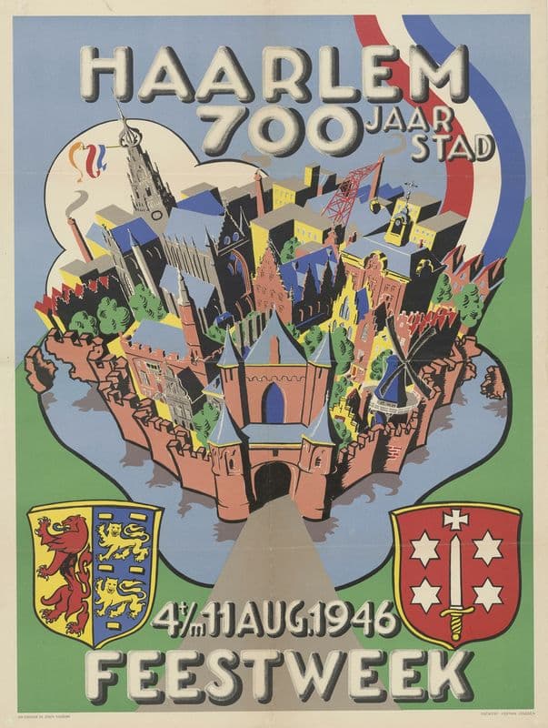 Haarlem 700 jaar stad – feestweek as a canvas print