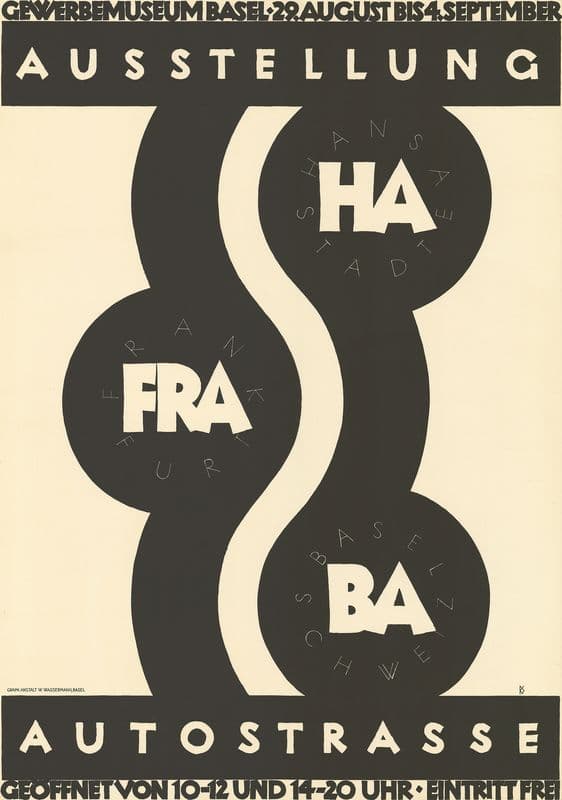 HaFraBa-Autostrasse – Gewerbemuseum Basel as a canvas print