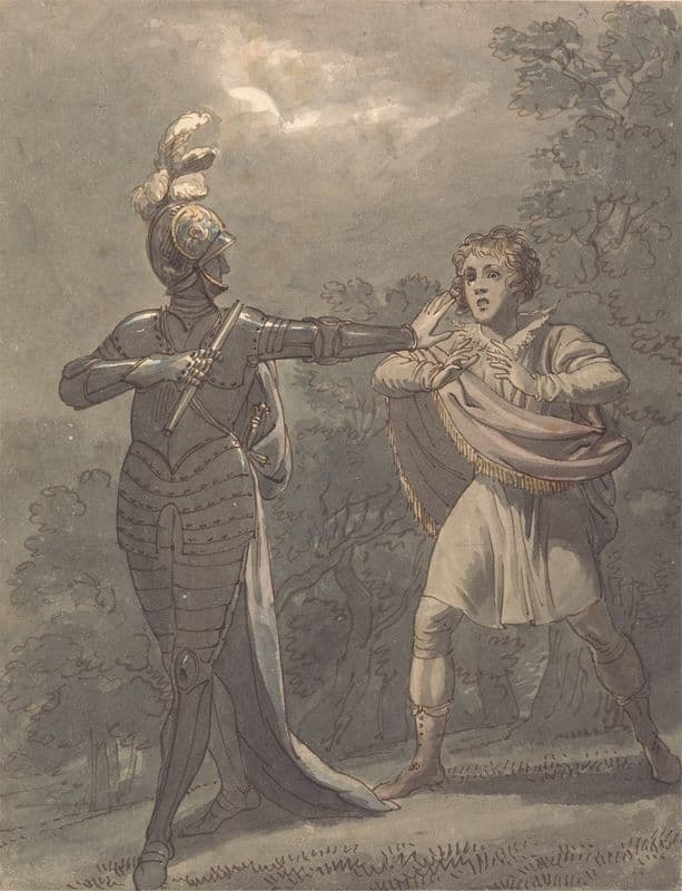 Hamlet and the Ghost (ca. 1820) as a canvas print