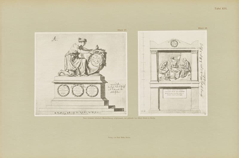 Handzeichnungen von Gottfried Schadow Pl.13 as a canvas print